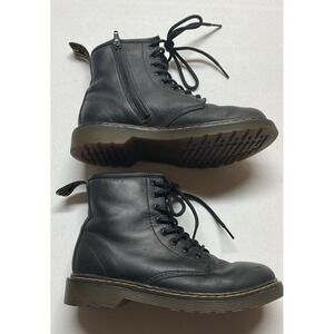 Dr. Martens Womens 1460 Black Fashion Boots Size 5 Doc Black Leather Combat Air